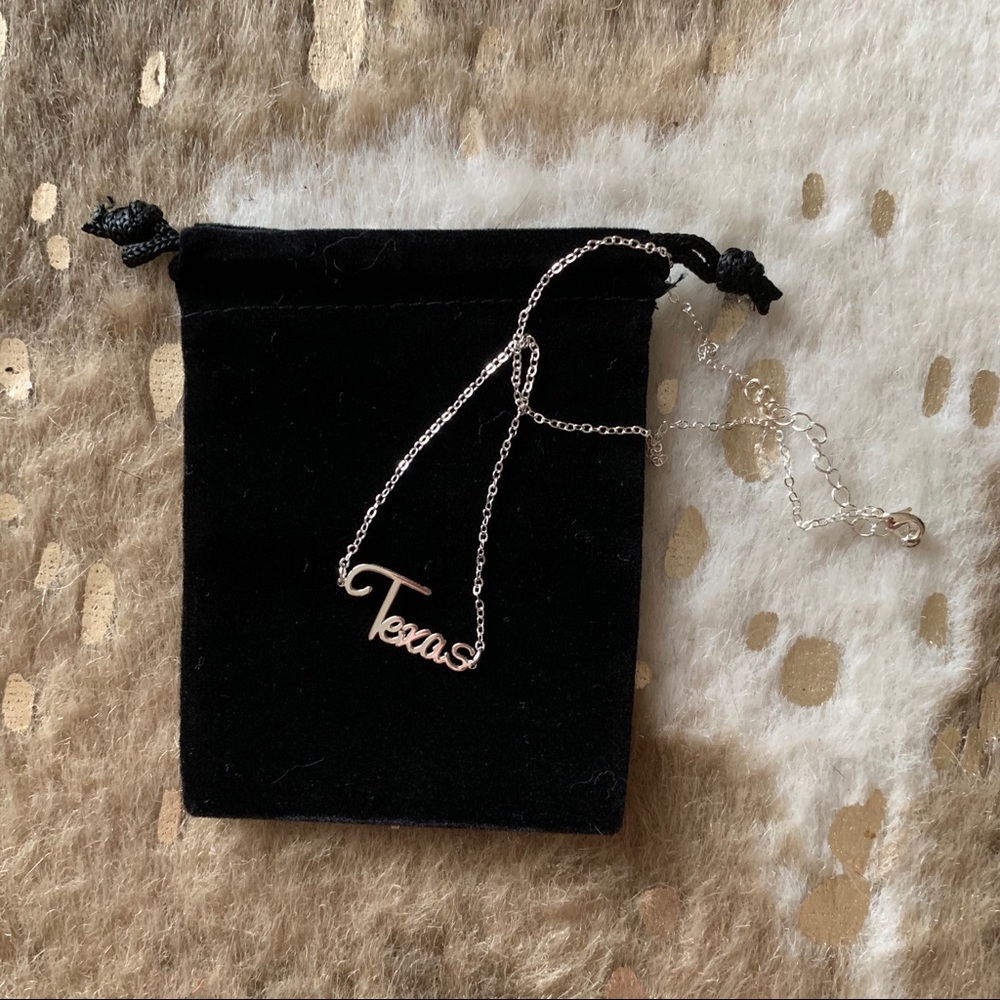 “Texas” script choker necklace